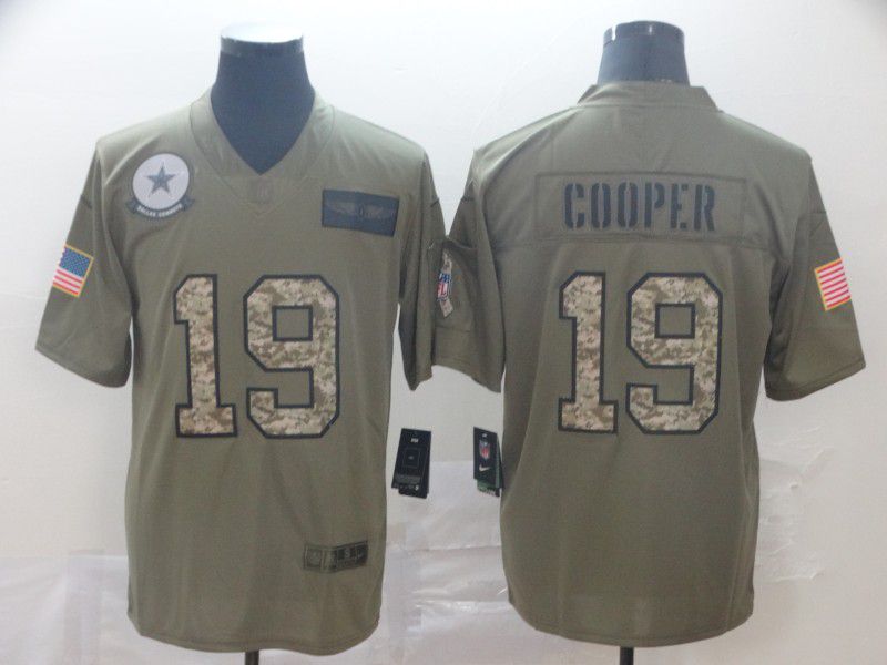 Men Dallas Cowboys #19 Cooper Camo Nike Olive Salute To Service Limited NFL Jersey